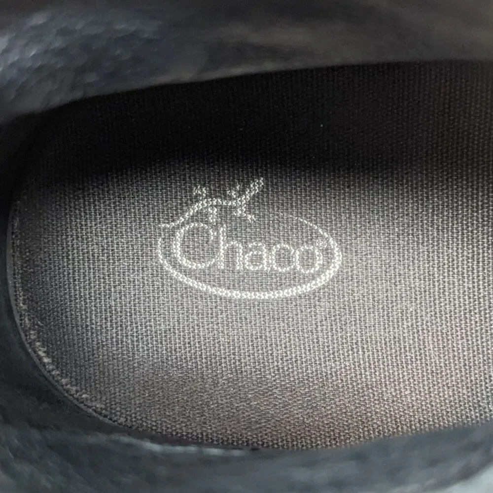 Chaco Cataluna Explorer Black Leather‎ Chelsea Ankle Boots Booties Womens 8